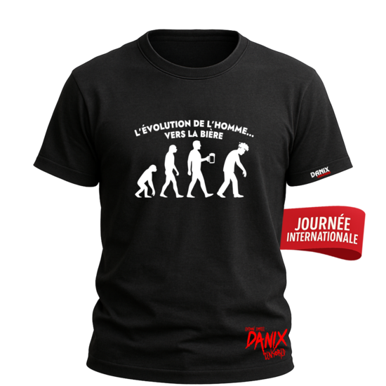 Tshirt L'évolution de l’homme vers la bière [DANIX CENSORED]